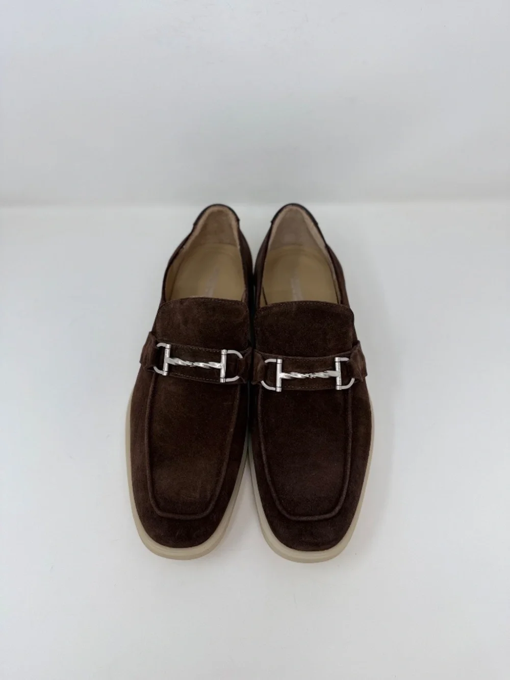 New Stuart Weitzman Aurelio Loafer Dark Brown Suede Sz 10.5